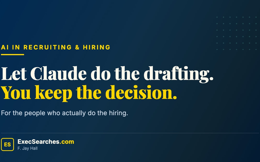 Let Claude Do the Drafting: How AI Helps Nonprofit Recruiters Hire Faster Without Losing the Human Touch