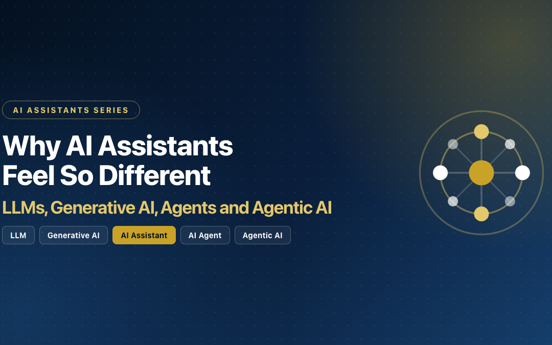 Why AI Assistants Feel So Different: Understanding LLMs, Generative AI, AI Agents, and Agentic AI